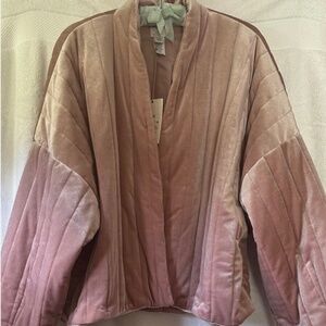 A new day velvet cropped duster jacket OSFM